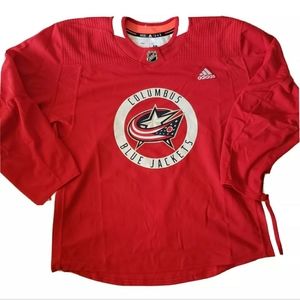 Adidas NHL Colombus Blue Jackets. Pro Practice Red